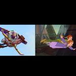 These are so similar! Toy Story and Return to Never Land!