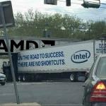 Intel Truck Crashes into AMD Bridge