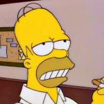 Homer Smoking Two Cigarrettes