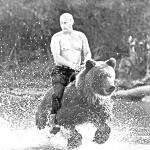 Putin riding Bear meme