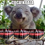 Smiling Koala | COCA-KOALA | image tagged in smiling koala | made w/ Imgflip meme maker