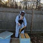 Beekeeper with Baby