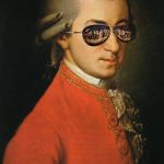 Cool Mozart | WHEN YOUR MUSIC STOPS FOR A SEC; THEN START AGAIN TO SURPRISE THE CROWD | image tagged in cool mozart | made w/ Imgflip meme maker