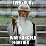 Kung fu master | EVERYBODY; WAS KUNG FLU FIGHTING . . . | image tagged in kung fu master,funny memes,funny meme,lol so funny,too funny,bad pun | made w/ Imgflip meme maker