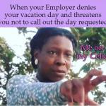 Color Purple On My Celie With Employer