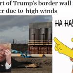 Border Wall collapses