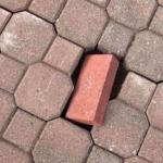 Brick in the floor