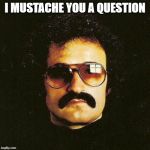 Giorgio Moroder cool mustache | I MUSTACHE YOU A QUESTION | image tagged in giorgio moroder cool mustache | made w/ Imgflip meme maker
