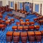 Empty US Senate Chamber