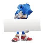 Sonic holding sign
