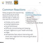 Coronavirus Common Reactions | Additional Common Reactions; * Murder
* Armed Robbery
* Bipartisanship
* Listening to Baby Shark | image tagged in coronavirus common reactions,uc berkeley,university health services,memes,xenophobia | made w/ Imgflip meme maker