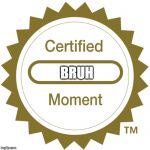 Certified Moment | BRUH | image tagged in certified moment | made w/ Imgflip meme maker