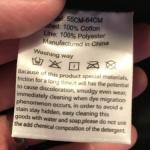 Strange clothing label instructions