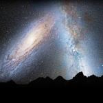 Andromeda and Milkyway Galaxies collision meme