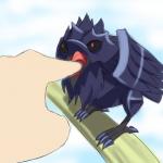 Tiny Corviknight and hand