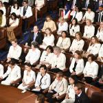 dressed in white dem women sotu