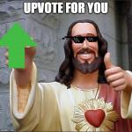 Jesus gives upvote meme