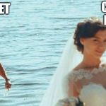 Distracted Groom | COLD FEET; COLD FEET | image tagged in distracted groom | made w/ Imgflip meme maker