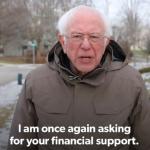 Bernie Sanders asking for your financial support