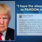 Trump pardon tweet