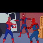 Three spiderman meme