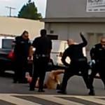 police baton beating