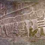 Hieroglyph from an ancient Temple of Dendera meme