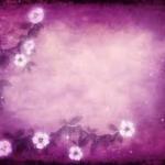 Blank Purple with flowers template