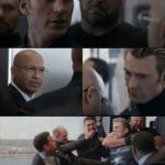 Captain America Elevator Fight