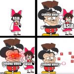 Mokey dissipates anime | ASIA; CORONA VIRUS; ASIA; ASIA; CORONA VIRUS; CORONA VIRUS | image tagged in mokey dissipates anime | made w/ Imgflip meme maker