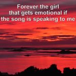 Beautiful vista | Forever the girl that gets emotional if the song is speaking to me | image tagged in beautiful vista | made w/ Imgflip meme maker