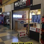 Korn | FEELING LIKE A FREAK ON A LEASE | image tagged in korn real estate,funny,korn,memes,metal,music | made w/ Imgflip meme maker