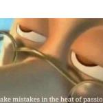 We all makes mistakes in the heat of passion meme