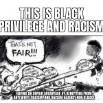 Black Privilege and Racism meme