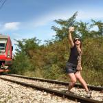 SELFIE GIRL AND TRAIN