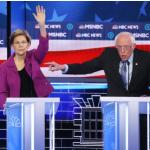 Sanders Pointing Warren