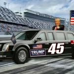 Trump Racing Limo! meme