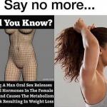 Oral Sex Releases Female Hormones