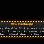 Memory Card Warning