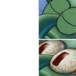 Squidward sleeping meme