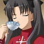 Rin Tohsaka drinking tea meme