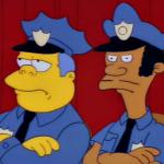 The Simpsons Cops not Happy