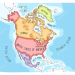 United States cartoon map