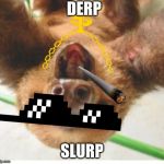 soon to be dank meme | DERP; SLURP | image tagged in soon to be dank meme | made w/ Imgflip meme maker