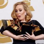 Adele holding Grammys meme