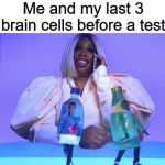 I don't even know what's going on in this picture | Me and my last 3 brain cells before a test | image tagged in lil pump and kanye west,memes,funny,school | made w/ Imgflip meme maker