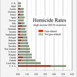 Homicide rates (any weapon, 2010)