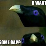 you want sum fuk | U WANT; SOME GAP? | image tagged in you want sum fuk | made w/ Imgflip meme maker