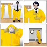 Man Wears Protective Suit Before Opening The Door meme