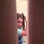 Girl crying while getting ready